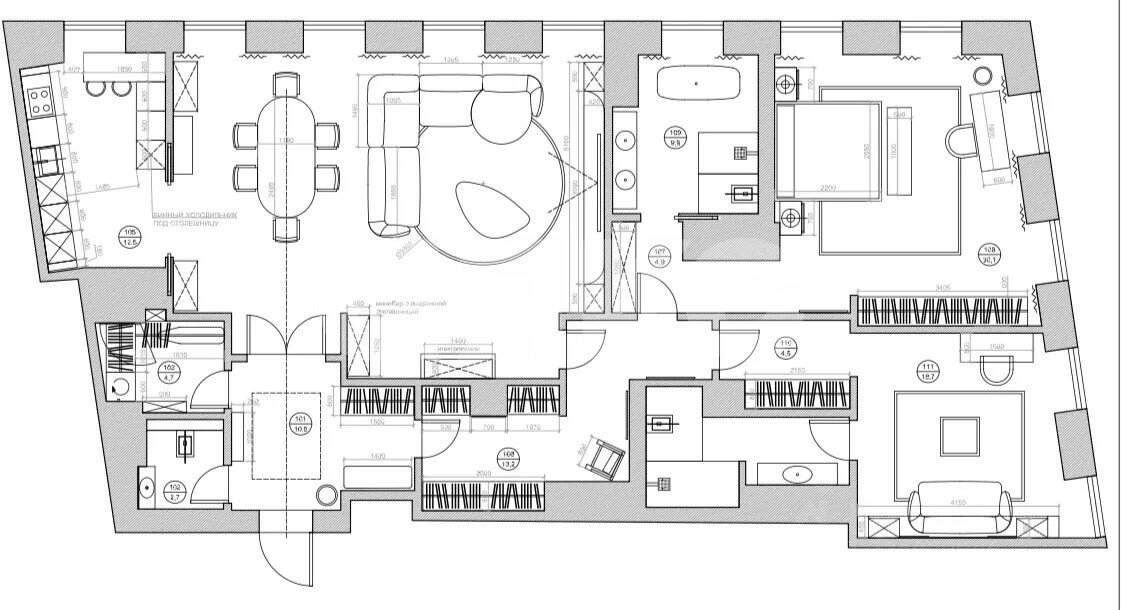 Фото №12: Апартаменты 176&nbsp;м², 8/10&nbsp;эт. - Москва, пр-кт Ленинградский, 36с31
