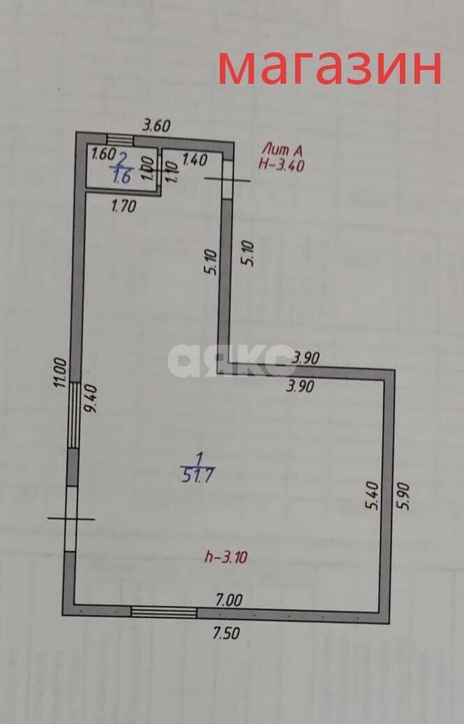 Фото №39: Коммерция 53&nbsp;м², -1/1&nbsp;эт. - Братский, ул. Пионерская, 18
