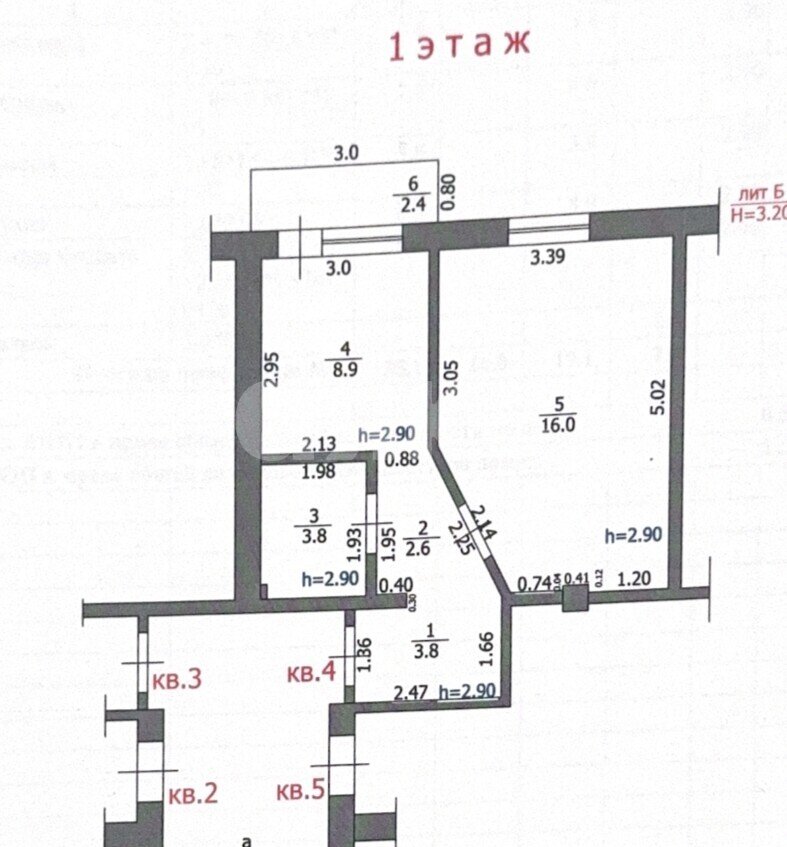 Фото №10: 1-комнатная квартира 35&nbsp;м², 2/6&nbsp;эт. - Туапсе, ул. Пушкина, 43