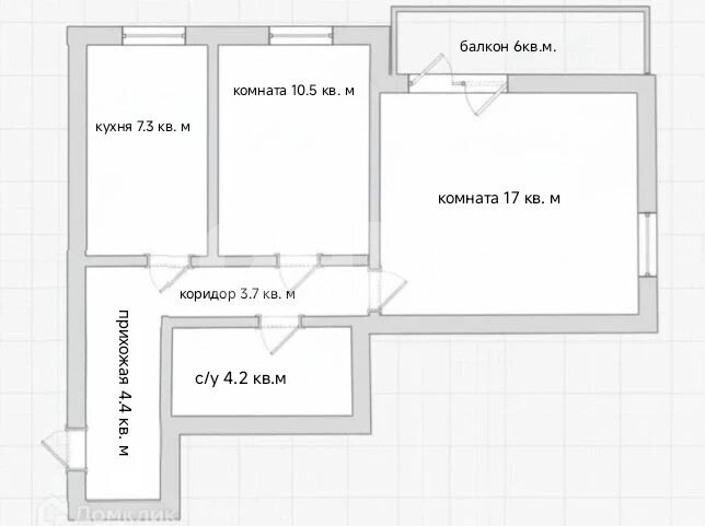 Фото №25: 2-комнатная квартира 53&nbsp;м², 4/5&nbsp;эт. - Малаховка, ЖК Малаховский Квартал, мкр. квартал Подмосковный, 66к1