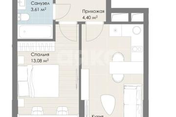 Фото №1: 1-комнатная квартира 35&nbsp;м², 16/31&nbsp;эт. - Котельники, мкр. ЖК Дюна, ул. Новорязанское шоссе, 6