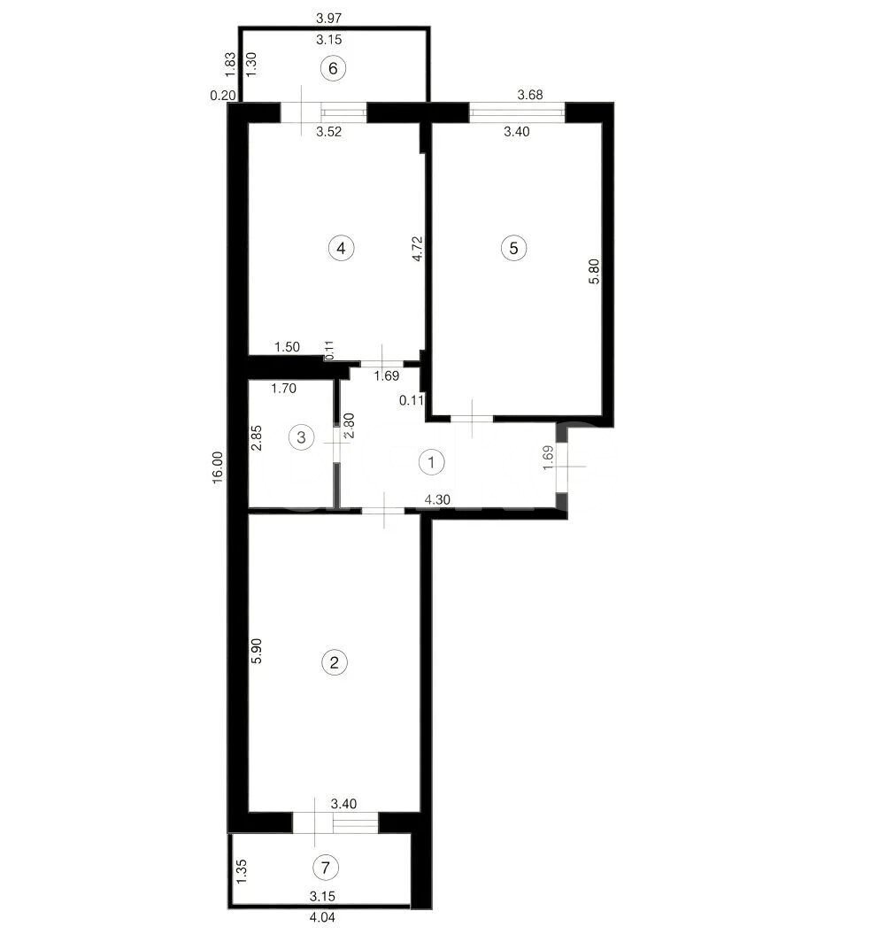 Фото №20: 2-комнатная квартира 69&nbsp;м², 3/7&nbsp;эт. - Геленджик, мкр. жилой комплекс Ривьера, пер. Больничный, 1к8