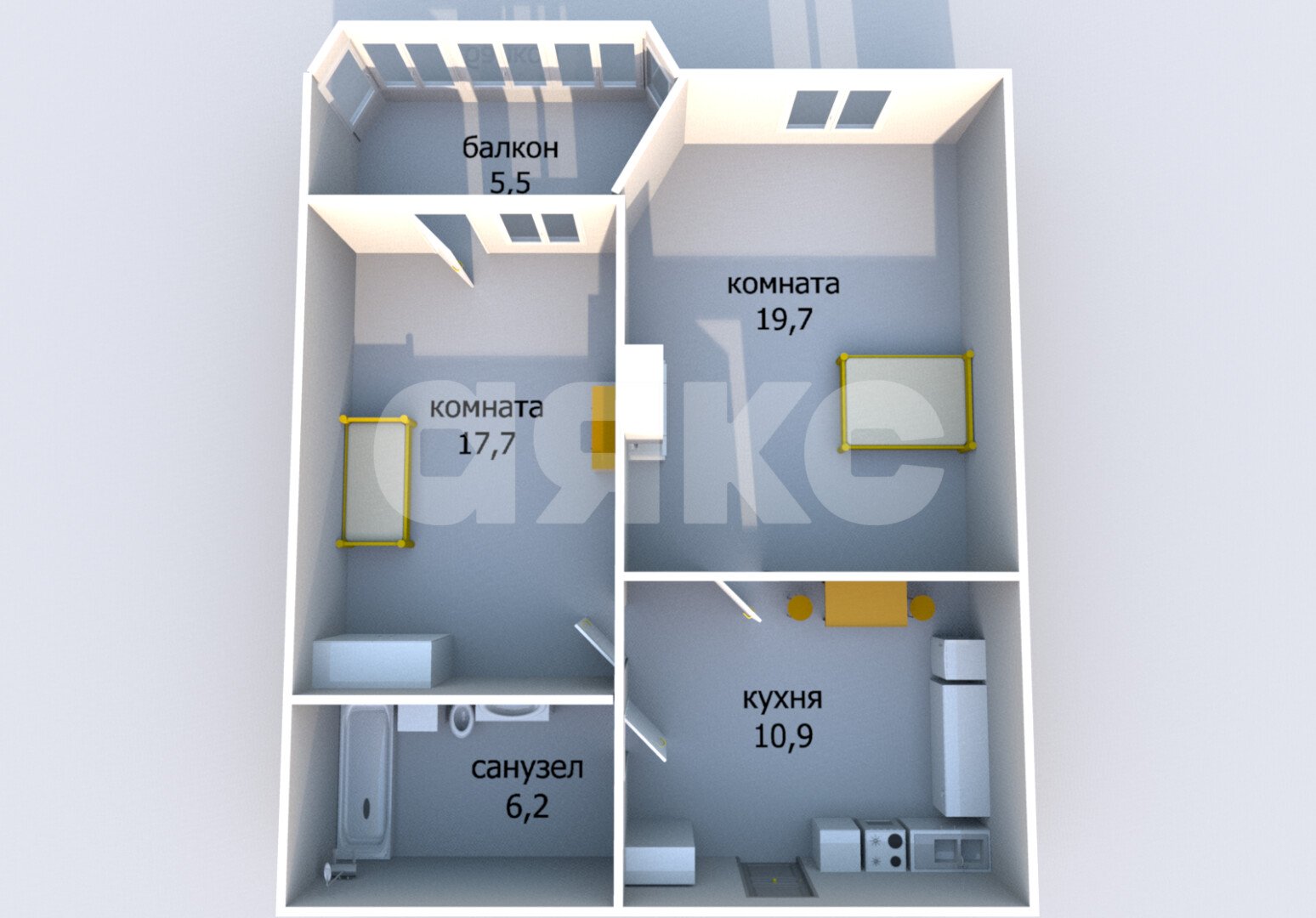Фото №16: 2-комнатная квартира 54&nbsp;м², 5/11&nbsp;эт. - Анапа, ул. Таманская, 24