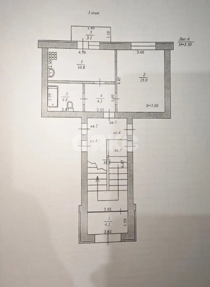 Фото №39: 1-комнатная квартира 38&nbsp;м², 1/3&nbsp;эт. - Кореновск, ул. Коммунистическая, 7Г