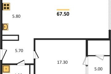 Фото №1: 1-комнатная квартира 67 м², 11/15 эт. - Краснодар, мкр. ЖК Девелопмент Плаза, ул. имени 40-летия Победы, 33Г