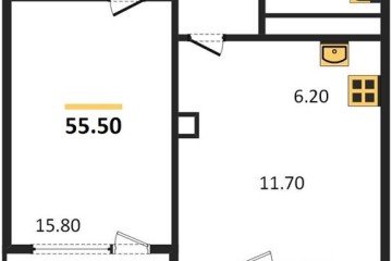 Фото №1: 1-комнатная квартира 55 м², 15/15 эт. - Краснодар, мкр. ЖК Девелопмент Плаза, ул. имени 40-летия Победы, 33Г