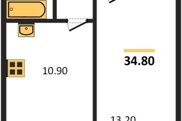 Фото №1: 1-комнатная квартира 34 м², 4/5 эт. - Новая Адыгея, мкр. жилой комплекс Дарград, ул. Тургеневское шоссе, 33/3к22