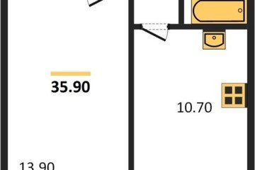 Фото №1: 1-комнатная квартира 35 м², 5/5 эт. - Новая Адыгея, мкр. жилой комплекс Дарград, ул. Тургеневское шоссе, 33/2к25