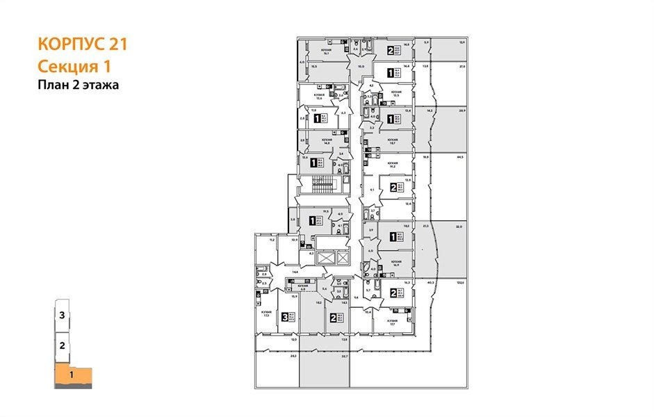 Фото №6: 2-комнатная квартира 222&nbsp;м², 2/16&nbsp;эт. - Краснодар, Прикубанский внутригородской округ, мкр. жилой комплекс Самолёт-4