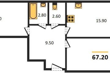 Фото №1: 2-комнатная квартира 67 м², 2/16 эт. - Краснодар, мкр. жилой комплекс Самолёт-4, ул. Ивана Беличенко, 95к1