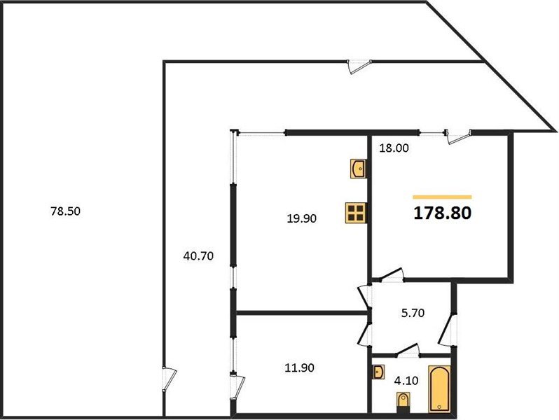 Фото №1: 2-комнатная квартира 178&nbsp;м², 2/16&nbsp;эт. - Краснодар, Прикубанский внутригородской округ, мкр. жилой комплекс Самолёт-3, ул. Константина Гондаря, 97