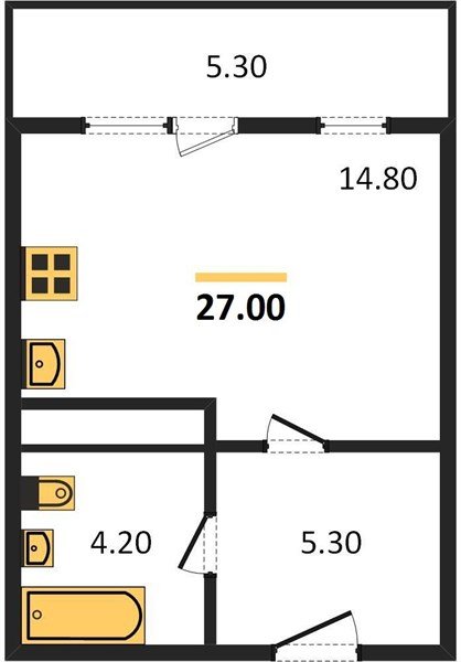 Фото №1: Студия 26&nbsp;м², 20/24&nbsp;эт. - Краснодар, Центральный внутригородской округ, Табачная Фабрика, мкр. ЖК Все Свои Вип, ул. Колхозная, 5/2
