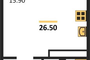 Фото №1: Студия 26&nbsp;м², 22/24&nbsp;эт. - Краснодар, мкр. ЖК Все Свои Вип, ул. Колхозная, 5/2