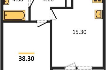 Фото №1: 1-комнатная квартира 38 м², 18/24 эт. - Краснодар, мкр. ЖК Все Свои Вип, ул. Колхозная, 5/2