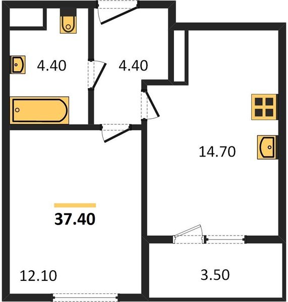 Фото №1: 1-комнатная квартира 37&nbsp;м², 9/24&nbsp;эт. - Краснодар, Центральный внутригородской округ, Табачная Фабрика, мкр. ЖК Все Свои Вип, ул. Колхозная, 5/2