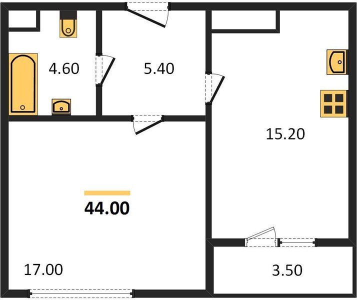 Фото №1: 1-комнатная квартира 43&nbsp;м², 18/24&nbsp;эт. - Краснодар, Центральный внутригородской округ, Табачная Фабрика, мкр. ЖК Все Свои Вип, ул. Колхозная, 5/2