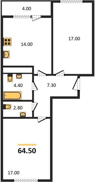 Фото №1: 2-комнатная квартира 64&nbsp;м², 15/24&nbsp;эт. - Краснодар, Центральный внутригородской округ, Табачная Фабрика, мкр. ЖК Все Свои Вип, ул. Колхозная, 5/2