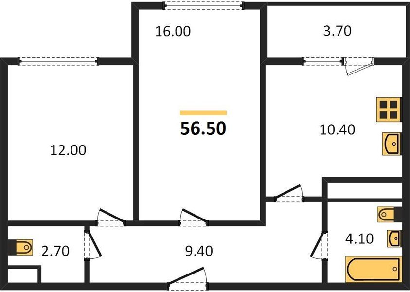 Фото №1: 2-комнатная квартира 55&nbsp;м², 18/24&nbsp;эт. - Краснодар, Центральный внутригородской округ, Табачная Фабрика, мкр. ЖК Все Свои Вип, ул. Колхозная, 5/2