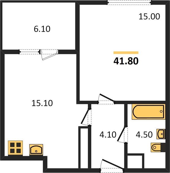 Фото №1: 1-комнатная квартира 41&nbsp;м², 23/24&nbsp;эт. - Краснодар, Центральный внутригородской округ, Табачная Фабрика, мкр. ЖК Все Свои Вип, ул. Колхозная, 5/2