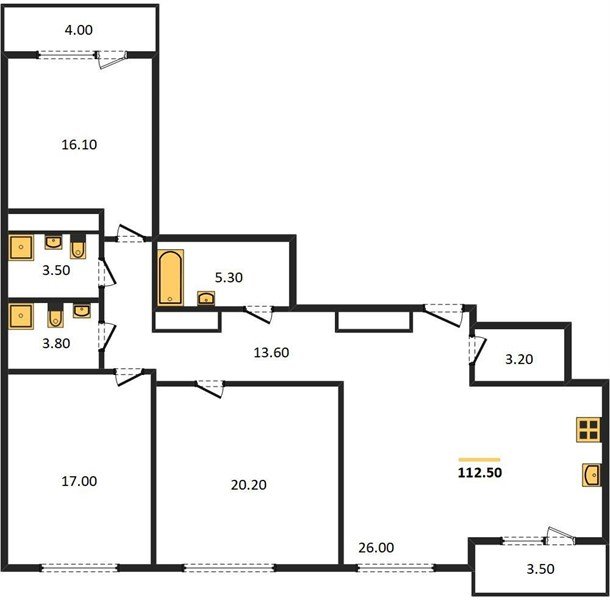 Фото №1: 3-комнатная квартира 112&nbsp;м², 23/24&nbsp;эт. - Краснодар, Центральный внутригородской округ, Табачная Фабрика, мкр. ЖК Все Свои Вип, ул. Колхозная, 5/2