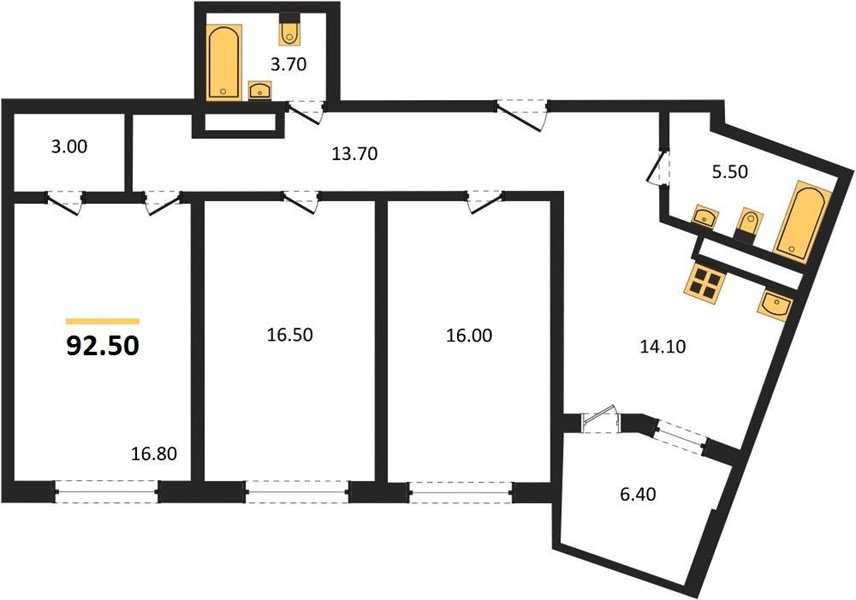 Фото №1: 3-комнатная квартира 91&nbsp;м², 23/24&nbsp;эт. - Краснодар, Центральный внутригородской округ, Табачная Фабрика, мкр. ЖК Все Свои Вип, ул. Колхозная, 5/2к1