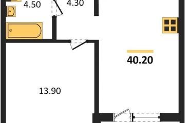 Фото №1: 1-комнатная квартира 40 м², 22/24 эт. - Краснодар, мкр. ЖК Все Свои Вип, ул. Колхозная, 5/2к1