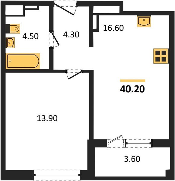 Фото №1: 1-комнатная квартира 40&nbsp;м², 22/24&nbsp;эт. - Краснодар, Центральный внутригородской округ, Табачная Фабрика, мкр. ЖК Все Свои Вип, ул. Колхозная, 5/2к1