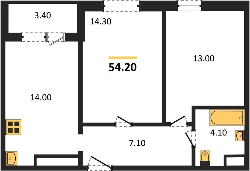 Фото №1: 2-комнатная квартира 53&nbsp;м², 16/24&nbsp;эт. - Краснодар, Центральный внутригородской округ, Табачная Фабрика, мкр. ЖК Все Свои Вип, ул. Колхозная, 5/2к1