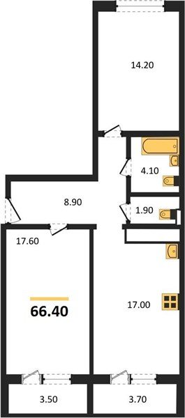 Фото №1: 2-комнатная квартира 66&nbsp;м², 22/24&nbsp;эт. - Краснодар, Центральный внутригородской округ, Табачная Фабрика, мкр. ЖК Все Свои Вип, ул. Колхозная, 5/2к1