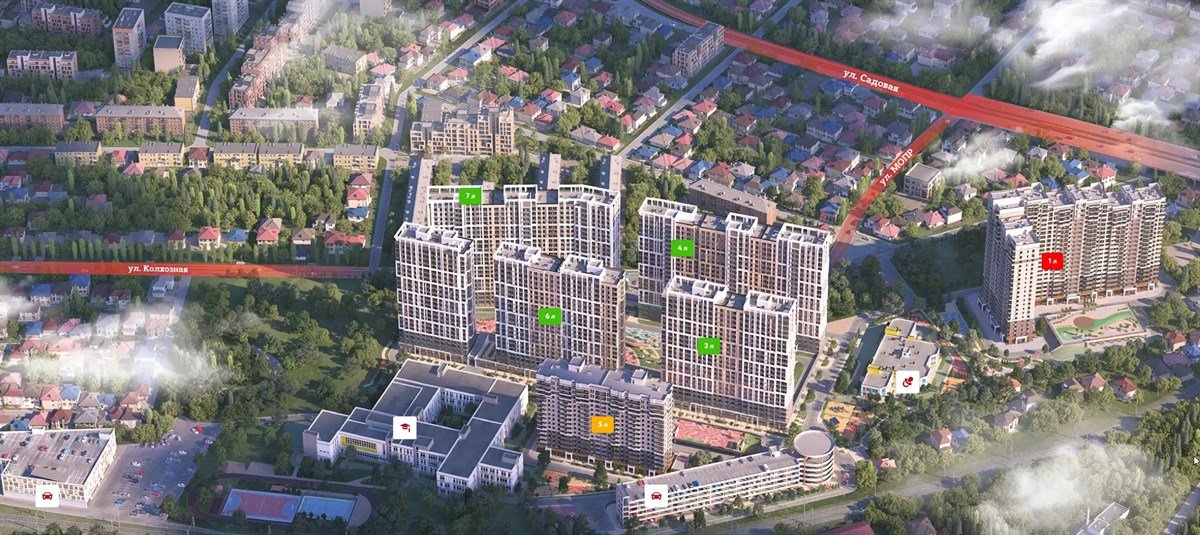 Фото №3: 3-комнатная квартира 84&nbsp;м², 4/24&nbsp;эт. - Краснодар, Центральный внутригородской округ, Табачная Фабрика, мкр. ЖК Все Свои Вип, ул. Колхозная, 5/2к1