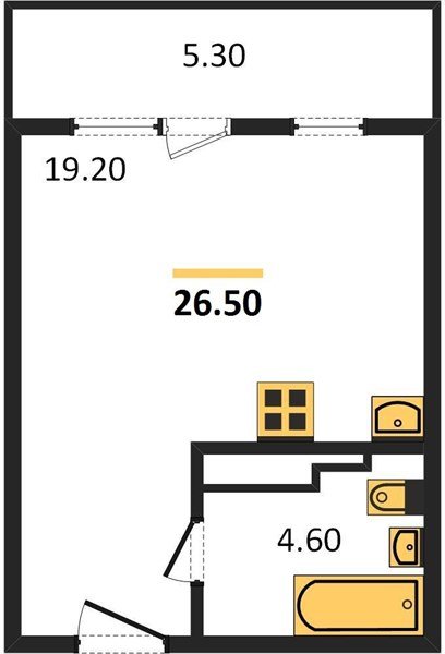 Фото №1: Студия 26&nbsp;м², 15/24&nbsp;эт. - Краснодар, Центральный внутригородской округ, Табачная Фабрика, мкр. ЖК Все Свои Вип, ул. Колхозная, 5/2