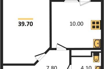 Фото №1: 1-комнатная квартира 38 м², 18/24 эт. - Краснодар, мкр. ЖК Все Свои Вип, ул. Колхозная, 5/2