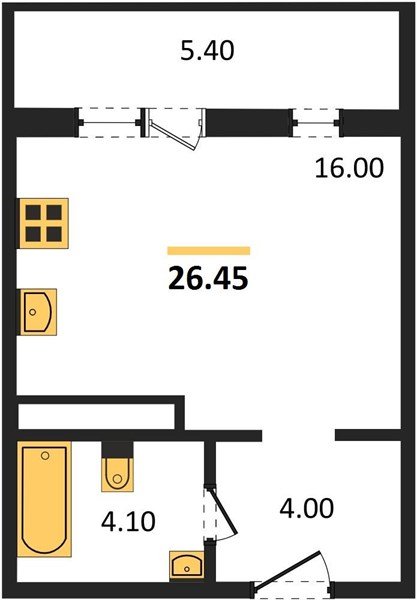 Фото №1: Студия 26&nbsp;м², 20/24&nbsp;эт. - Краснодар, Центральный внутригородской округ, Табачная Фабрика, мкр. ЖК Все Свои Вип, ул. Колхозная, 5/2