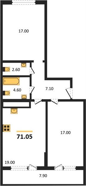 Фото №1: 2-комнатная квартира 71&nbsp;м², 20/24&nbsp;эт. - Краснодар, Центральный внутригородской округ, Табачная Фабрика, мкр. ЖК Все Свои Вип, ул. Колхозная, 5/2