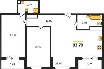 Фото №1: 2-комнатная квартира 83 м², 24/24 эт. - Краснодар, мкр. ЖК Все Свои Вип, ул. Колхозная, 5/2