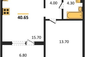 Фото №1: 1-комнатная квартира 40 м², 24/24 эт. - Краснодар, мкр. ЖК Все Свои Вип, ул. Колхозная, 5/2