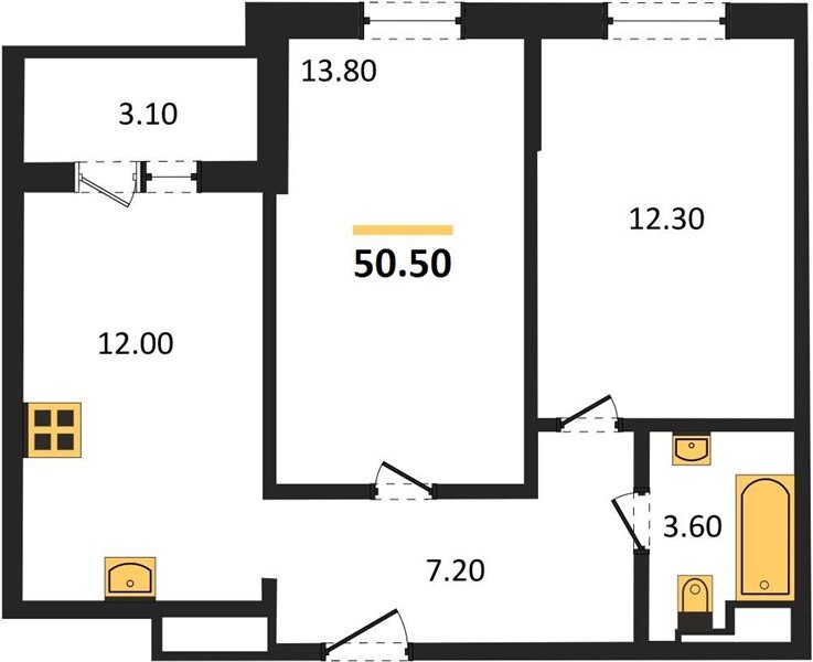 Фото №1: 2-комнатная квартира 50&nbsp;м², 18/24&nbsp;эт. - Краснодар, Центральный внутригородской округ, Табачная Фабрика, мкр. ЖК Все Свои Вип, ул. Колхозная, 5/2