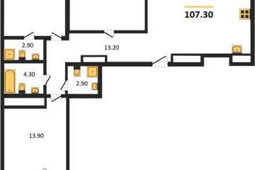 Фото №1: 3-комнатная квартира 107 м², 24/24 эт. - Краснодар, мкр. ЖК Все Свои Вип, ул. Колхозная, 5/2
