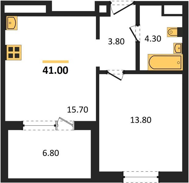 Фото №1: 1-комнатная квартира 40&nbsp;м², 24/24&nbsp;эт. - Краснодар, Центральный внутригородской округ, Табачная Фабрика, мкр. ЖК Все Свои Вип, ул. Колхозная, 5/2