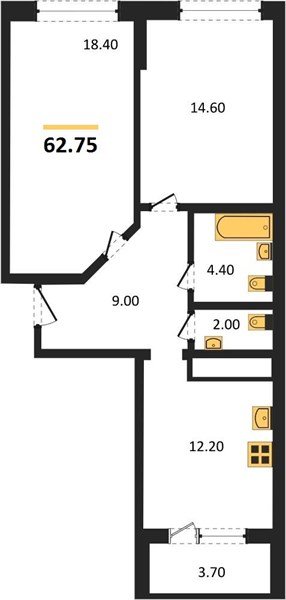 Фото №1: 2-комнатная квартира 62&nbsp;м², 3/24&nbsp;эт. - Краснодар, Центральный внутригородской округ, Табачная Фабрика, мкр. ЖК Все Свои Вип, ул. Колхозная, 5/2