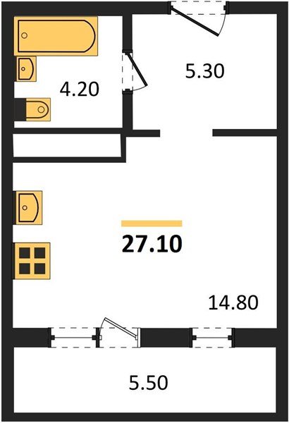 Фото №1: Студия 26&nbsp;м², 19/24&nbsp;эт. - Краснодар, Центральный внутригородской округ, Табачная Фабрика, мкр. ЖК Все Свои Вип, ул. Колхозная, 5/2