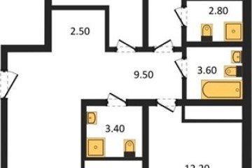 Фото №1: 3-комнатная квартира 93&nbsp;м², 24/24&nbsp;эт. - Краснодар, мкр. ЖК Все Свои Вип, ул. Колхозная, 5/2
