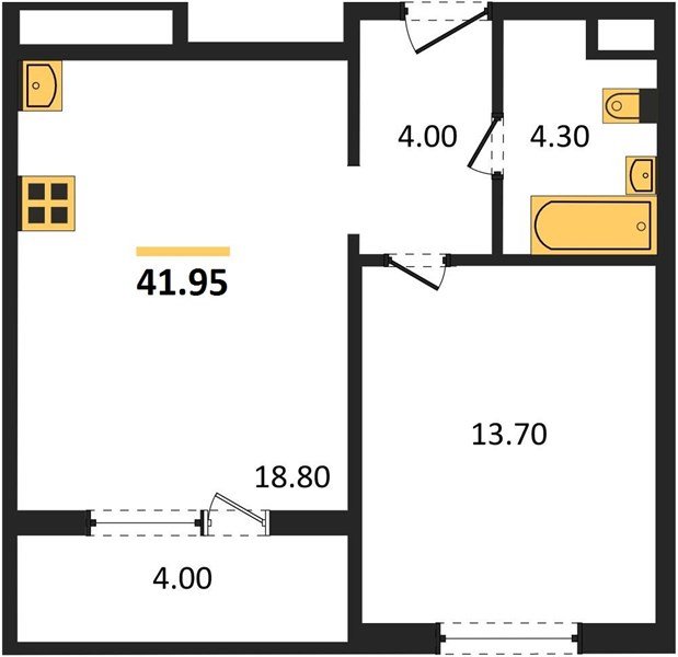 Фото №1: 1-комнатная квартира 41&nbsp;м², 20/24&nbsp;эт. - Краснодар, Центральный внутригородской округ, Табачная Фабрика, мкр. ЖК Все Свои Вип, ул. Колхозная, 5/2