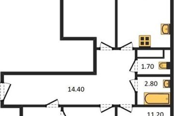 Фото №1: 3-комнатная квартира 77 м², 14/16 эт. - Краснодар, мкр. жилой комплекс Самолёт-5,