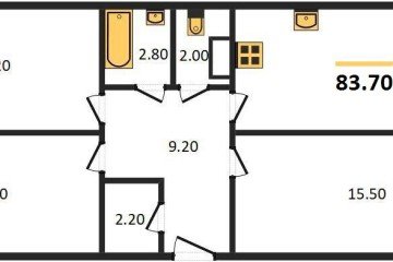 Фото №1: 3-комнатная квартира 83 м², 4/16 эт. - Краснодар, мкр. жилой комплекс Самолёт-5, ул. Ивана Беличенко, 103к1