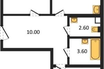 Фото №1: 2-комнатная квартира 60&nbsp;м², 1/9&nbsp;эт. - Краснодар, мкр. жилой комплекс Спортивная Деревня, 