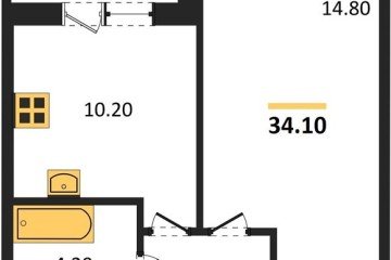 Фото №1: 1-комнатная квартира 34 м², 1/9 эт. - Краснодар, мкр. жилой комплекс Спортивная Деревня,