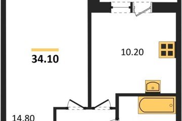 Фото №1: 1-комнатная квартира 34 м², 1/9 эт. - Краснодар, мкр. жилой комплекс Спортивная Деревня,