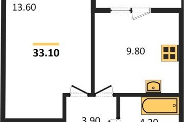 Фото №1: 1-комнатная квартира 33 м², 1/9 эт. - Краснодар, мкр. жилой комплекс Спортивная Деревня, ул. имени Генерала Корнилова, 12
