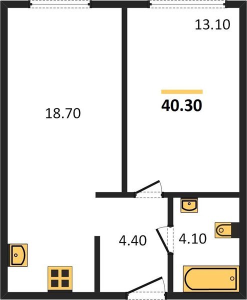 Фото №1: 1-комнатная квартира 40&nbsp;м², 1/16&nbsp;эт. - Краснодар, Прикубанский внутригородской округ, мкр. жилой комплекс Самолёт-6, ул. Ивана Беличенко, 92к4